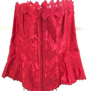 🎉SALE🎉Size 38 corset! Sexy Red Lace-up back!